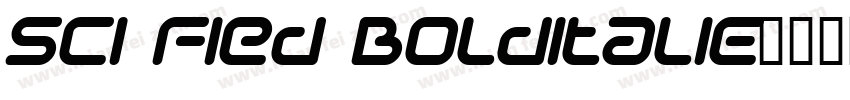 Sci Fied BoldItalic字体转换